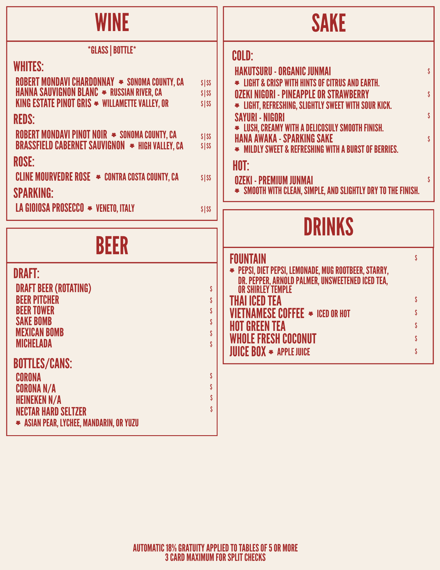 Simr Menu Menus – Simmer Family
